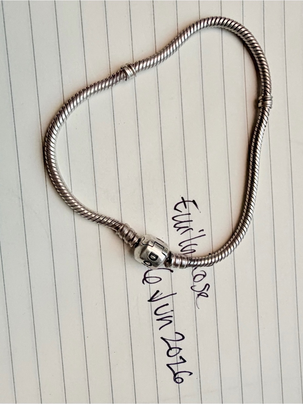 Authentic Pandora Sterling Silver Snake Chain Bracelet - 7” (925 ALE)